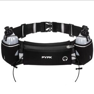 PYFK Upgraded Running Belt Hydration Belt - black